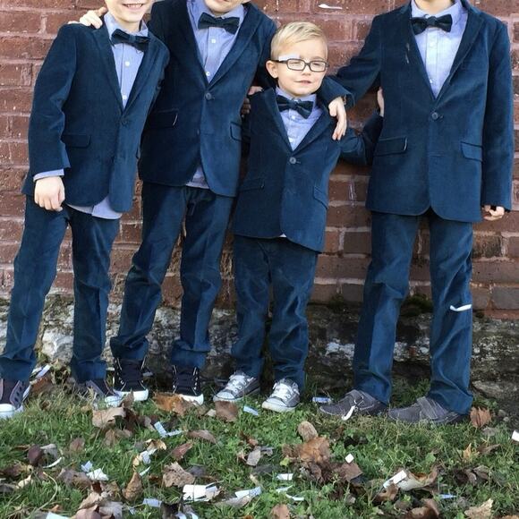 Appaman Seaport Blue Velour Mod Suit - Picture 2 of 12